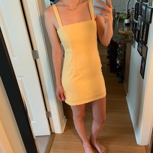 FOREVER 21 Yellow Linen Dress